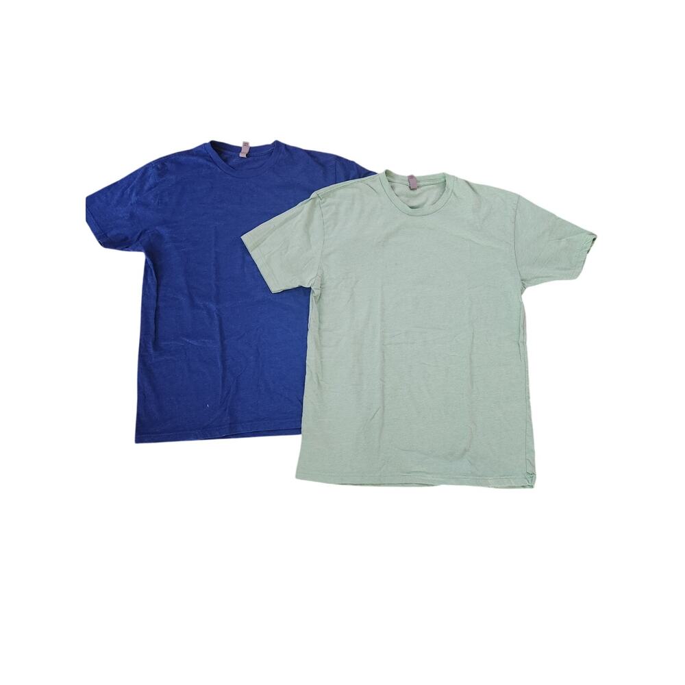 Next Level Basic Crewneck T Shirt Bundle Mens Large Blue Green Tees